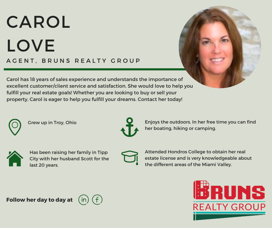 This month in our Agent Spotlight is Carol Love! Follow along with us every Monday to learn more about Carol, and what makes her a realtor you should know! 